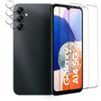 4in1 9H Displayschutz-Set für Samsung Galaxy A14 4G / 5G, 2x Displayglas und 2x Kameraglas