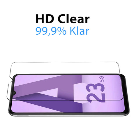 4in1 9H Displayschutz-Set für Samsung Galaxy A23 5G, 2x Displayglas und 2x Kameraglas