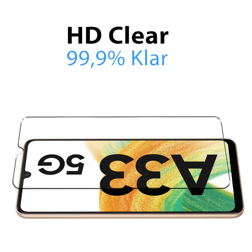 4in1 9H Displayschutz-Set für Samsung Galaxy A33 5G, 2x Displayglas und 2x Kameraglas