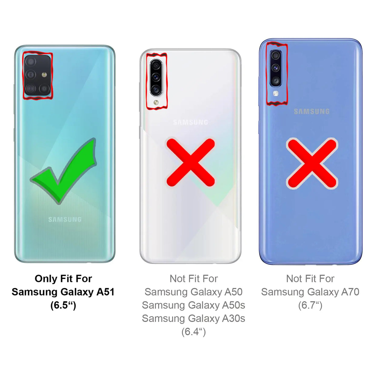 4in1 9H Displayschutz-Set für Samsung Galaxy A51, 2x Displayglas und 2x Kameraglas