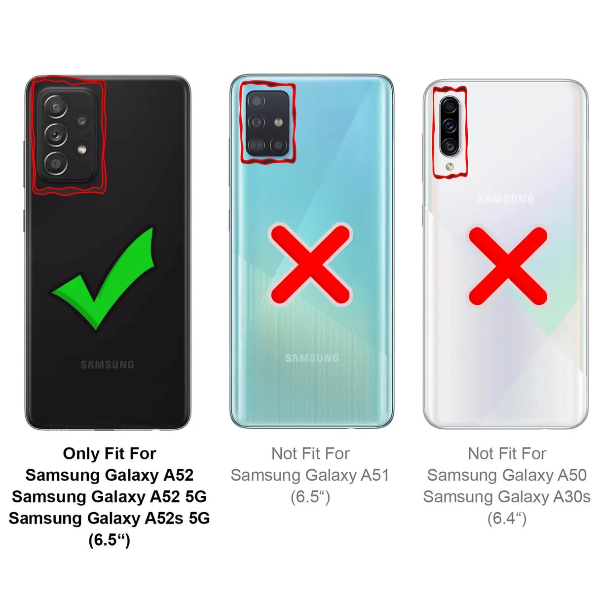 4in1 9H Displayschutz-Set für Samsung Galaxy A52 / A52 5G / A52S 5G, 2x Displayglas und 2x Kameraglas