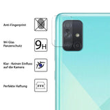 4in1 9H Displayschutz-Set für Samsung Galaxy A71, 2x Displayglas und 2x Kameraglas