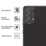 4in1 9H Displayschutz-Set für Samsung Galaxy A72, 2x Displayglas und 2x Kameraglas
