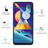 4in1 9H Displayschutz-Set für Samsung Galaxy M11, 2x Displayglas und 2x Kameraglas