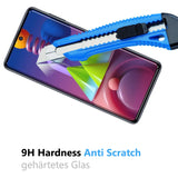 4in1 9H Displayschutz-Set für Samsung Galaxy M51, 2x Displayglas und 2x Kameraglas