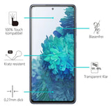 4in1 9H Displayschutz-Set für Samsung Galaxy S20 FE, 2x Displayglas und 2x Kameraglas