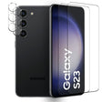 4in1 9H Displayschutz-Set für Samsung Galaxy S23, 2x Displayglas und 2x Kameraglas