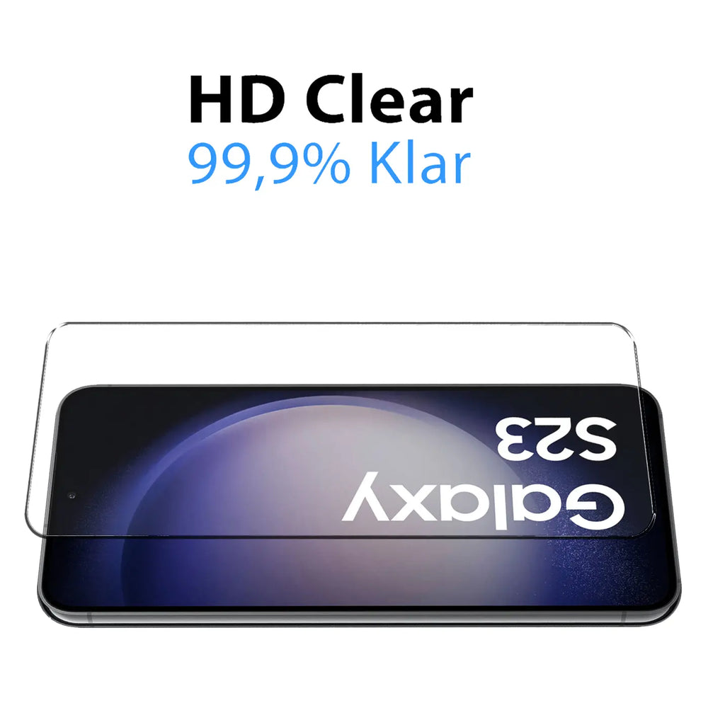 4in1 9H Displayschutz-Set für Samsung Galaxy S23, 2x Displayglas und 2x Kameraglas