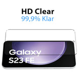 4in1 9H Displayschutz-Set für Samsung Galaxy S23 FE, 2x Displayglas und 2x Kameraglas