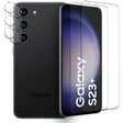 4in1 9H Displayschutz-Set für Samsung Galaxy S23 Plus, 2x Displayglas und 2x Kameraglas