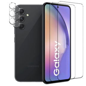 4in1 9H Displayschutz-Set für Samsung Galaxy S24 Plus, 2x Displayglas und 2x Kameraglas