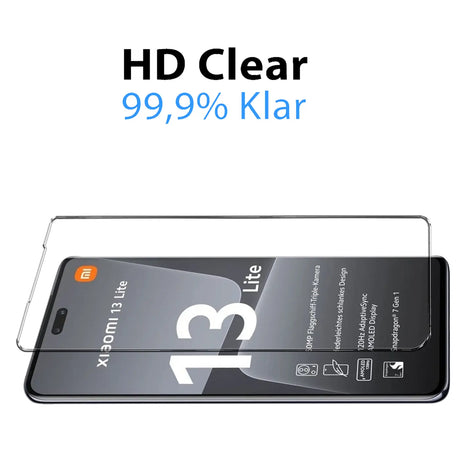 4in1 9H Displayschutz-Set für Xiaomi 13 Lite, 2x Displayglas und 2x Kameraglas