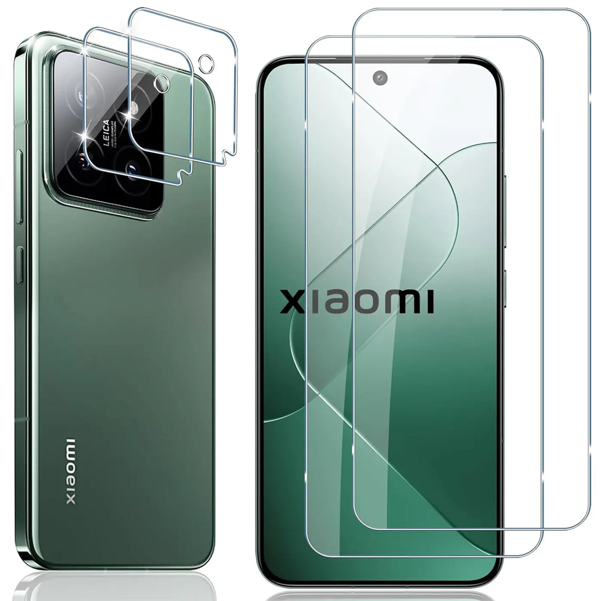 4in1 9H Displayschutz-Set für Xiaomi 15, 2x Displayglas und 2x Kameraglas