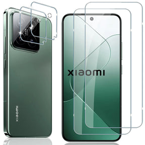 4in1 9H Displayschutz-Set für Xiaomi 14T, 2x Displayglas und 2x Kameraglas