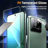 4in1 9H Displayschutz-Set für Xiaomi 14 Pro, 2x Displayglas und 2x Kameraglas