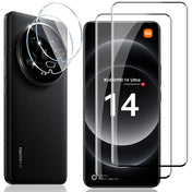 4in1 9H Displayschutz-Set für Xiaomi 14 Ultra, 2x Displayglas und 2x Kameraglas