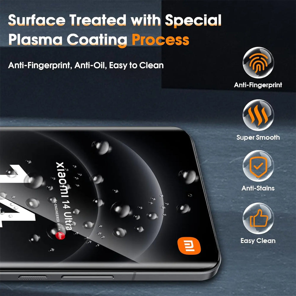 4in1 9H Displayschutz-Set für Xiaomi 14 Ultra, 2x Displayglas und 2x Kameraglas