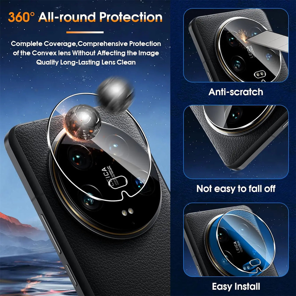 4in1 9H Displayschutz-Set für Xiaomi 14 Ultra, 2x Displayglas und 2x Kameraglas