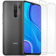 4in1 9H Displayschutz-Set für Xiaomi Redmi 9, 2x Displayglas und 2x Kameraglas