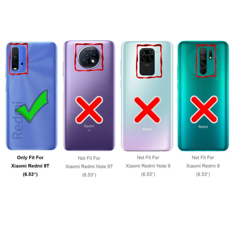 4in1 9H Displayschutz-Set für Xiaomi Redmi 9T, 2x Displayglas und 2x Kameraglas