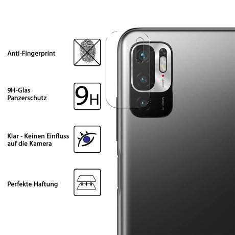 4in1 9H Displayschutz-Set für Xiaomi Redmi Note 10 5G, 2x Displayglas und 2x Kameraglas