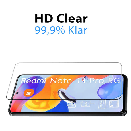 4in1 9H Displayschutz-Set für Xiaomi Redmi Note 11 Pro / Note 11 Pro 5G, 2x Displayglas und 2x Kameraglas