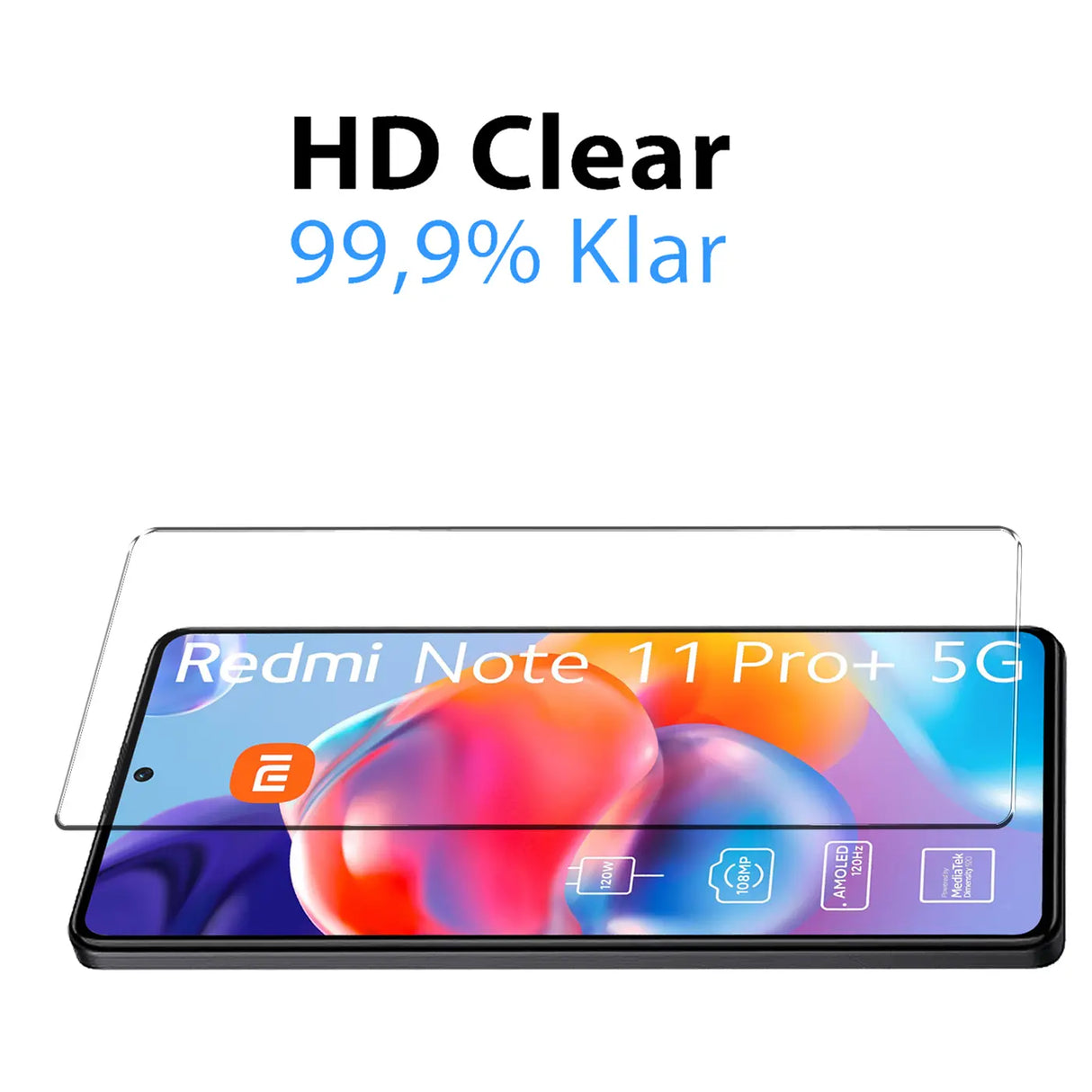 4in1 9H Displayschutz-Set für Xiaomi Redmi Note 11 Pro+ 5G, 2x Displayglas und 2x Kameraglas