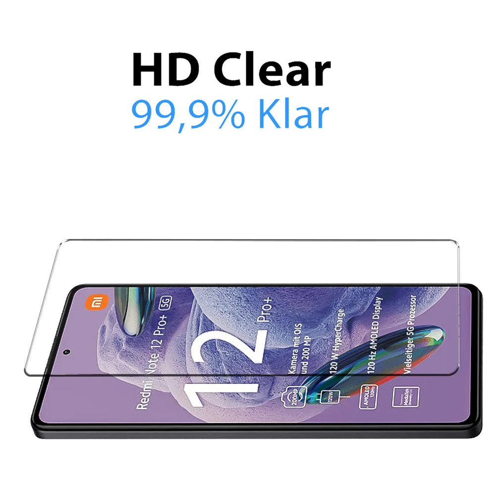4in1 9H Displayschutz-Set für Xiaomi Redmi Note 12 Pro Plus 5G, 2x Displayglas und 2x Kameraglas