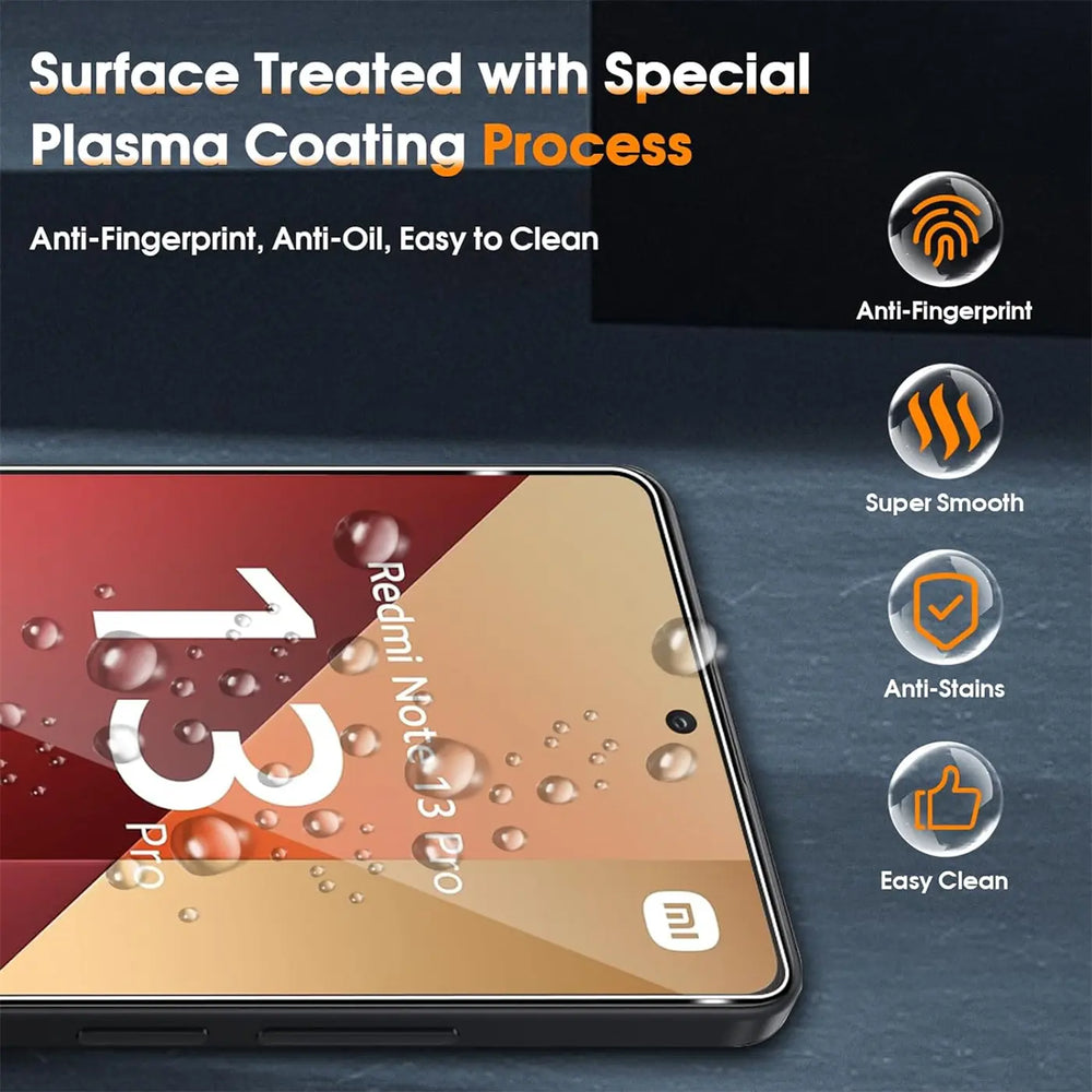 4in1 9H Displayschutz-Set für Xiaomi Redmi Note 13 Pro 5G, 2x Displayglas und 2x Kameraglas