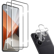 4in1 9H Displayschutz-Set für Xiaomi Redmi Note 13 Pro+ 5G, 2x Displayglas und 2x Kameraglas