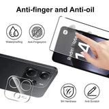 4in1 9H Displayschutz-Set für Xiaomi Redmi Note 14 (4G), 2x Displayglas und 2x Kameraglas