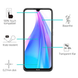 4in1 9H Displayschutz-Set für Xiaomi Redmi Note 8T, 2x Displayglas und 2x Kameraglas