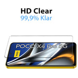 4in1 9H Displayschutz-Set für Xiaomi POCO X4 Pro 5G, 2x Displayglas und 2x Kameraglas