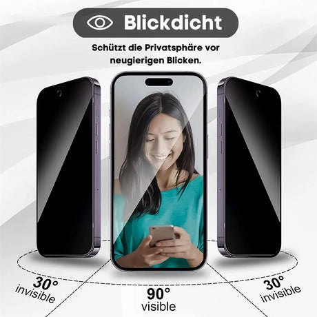 EZ.Box Schutzglas für iPhone 12 / 12 Pro mit Blickschutz – Einfache Installation.