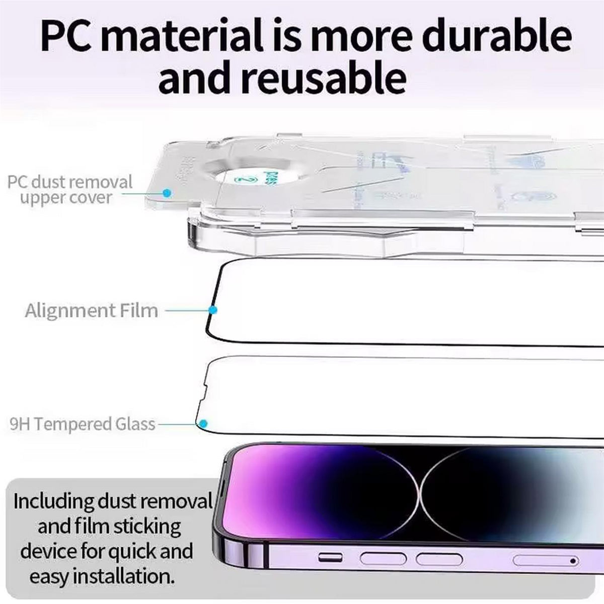 iPhone 16 - Panzerglas mit Montagehilfe EZ Box Default Title