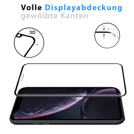 Full Screen Panzerglas für iPhone Xs Max / 11 Pro Max mit Farbrahmen