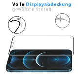 Full Screen Panzerglas für iPhone 12 Pro Max mit Farbrahmen