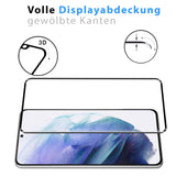 Full Screen Panzerglas für Samsung Galaxy S21 Plus mit Farbrahmen