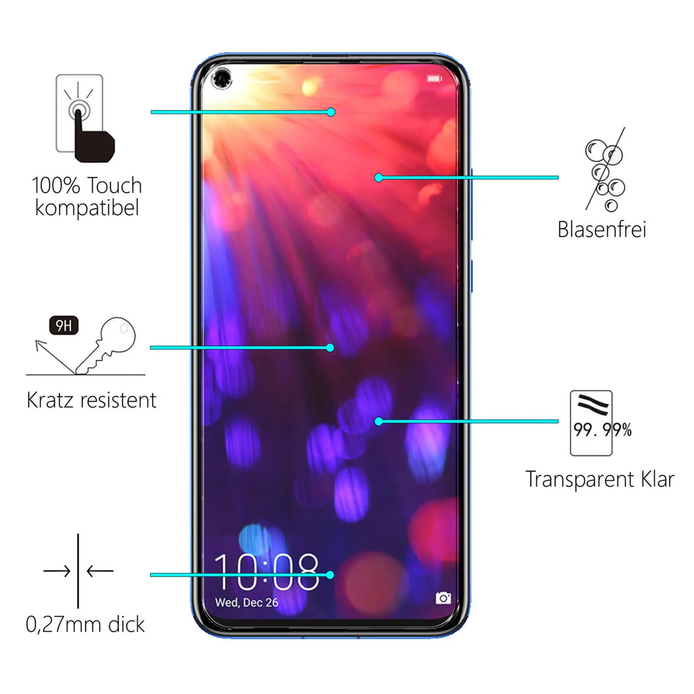 Kratzfeste und bruchsichere 9H Panzerfolie für Honor 20 / 20 Pro / Nova 5T