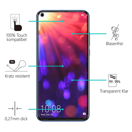Kratzfeste und bruchsichere 9H Panzerfolie für Honor 20 / 20 Pro / Nova 5T