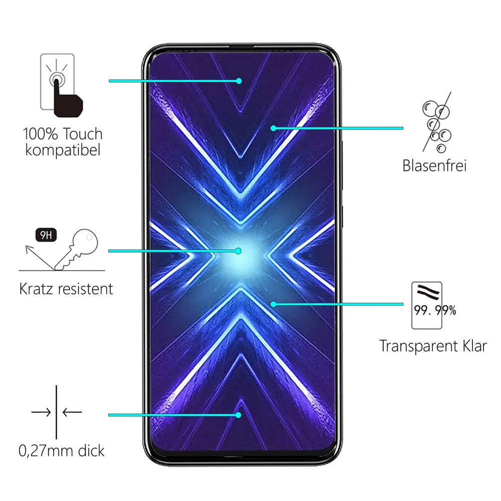 Kratzfeste und bruchsichere 9H Panzerfolie für Honor 9x