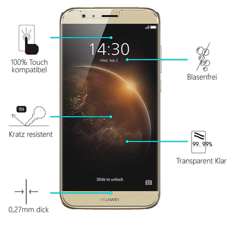 Kratzfeste und bruchsichere 9H Panzerfolie für Huawei G8