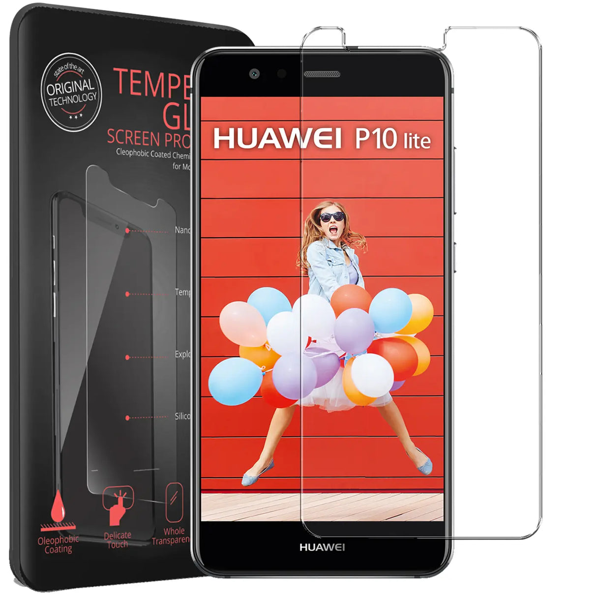 Kratzfeste und bruchsichere 9H Panzerfolie für Huawei P10 Lite