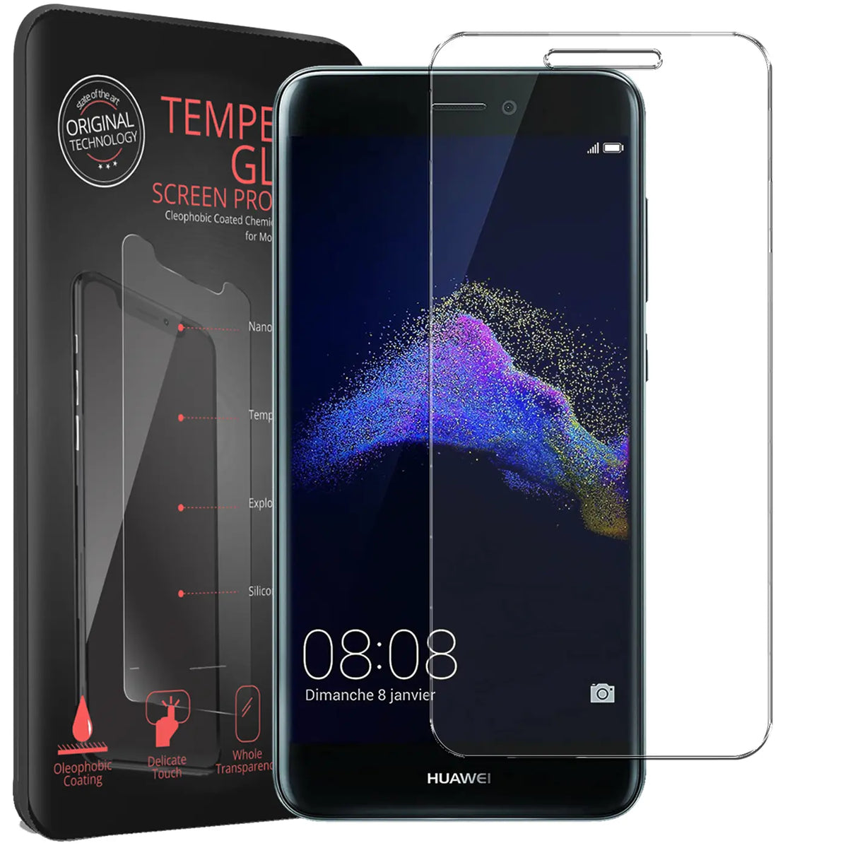 Kratzfeste und bruchsichere 9H Panzerfolie für Huawei P8 Lite 2017