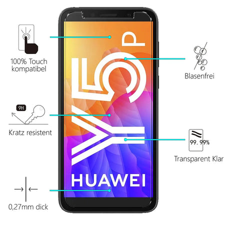 Kratzfeste und bruchsichere 9H Panzerfolie für Huawei Y5P