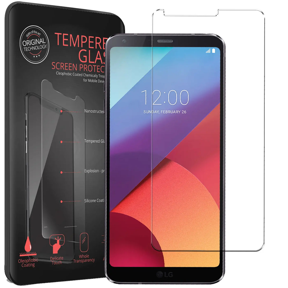 Kratzfeste und bruchsichere 9H Panzerfolie für LG G6