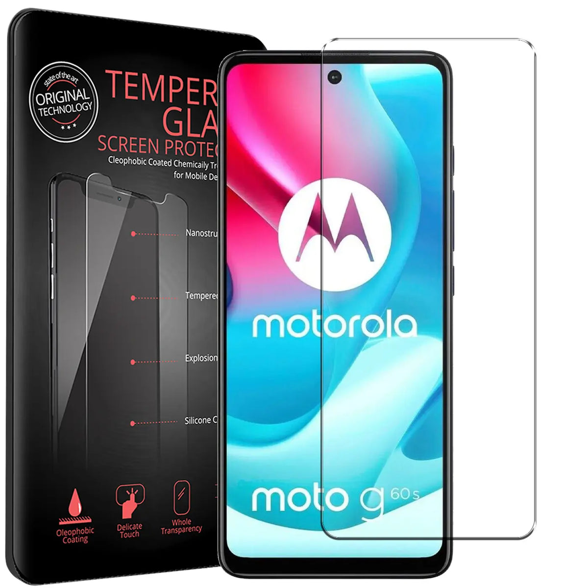 Kratzfeste und bruchsichere 9H Panzerfolie für Motorola Moto G60s