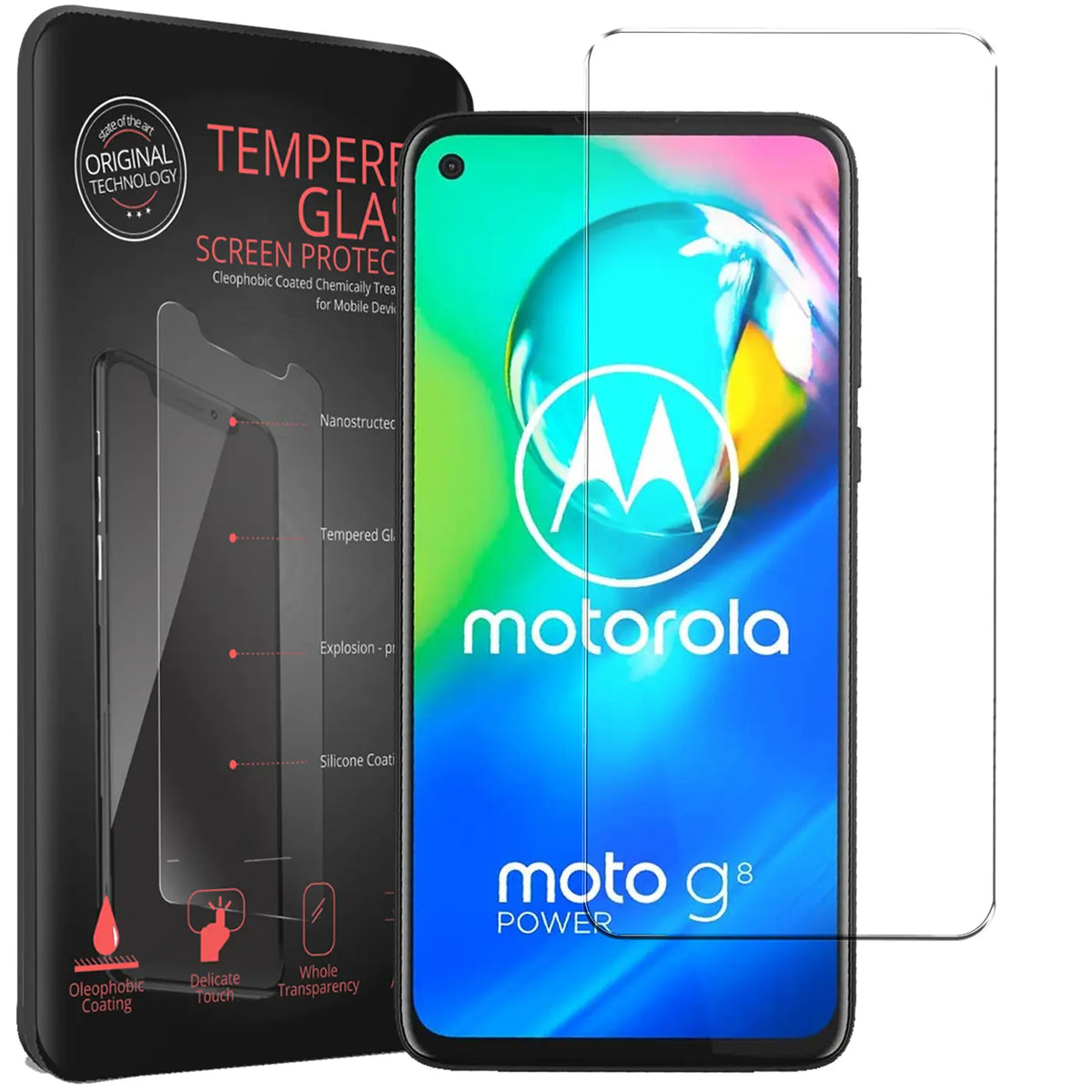 Kratzfeste und bruchsichere 9H Panzerfolie für Motorola Moto G8 Power