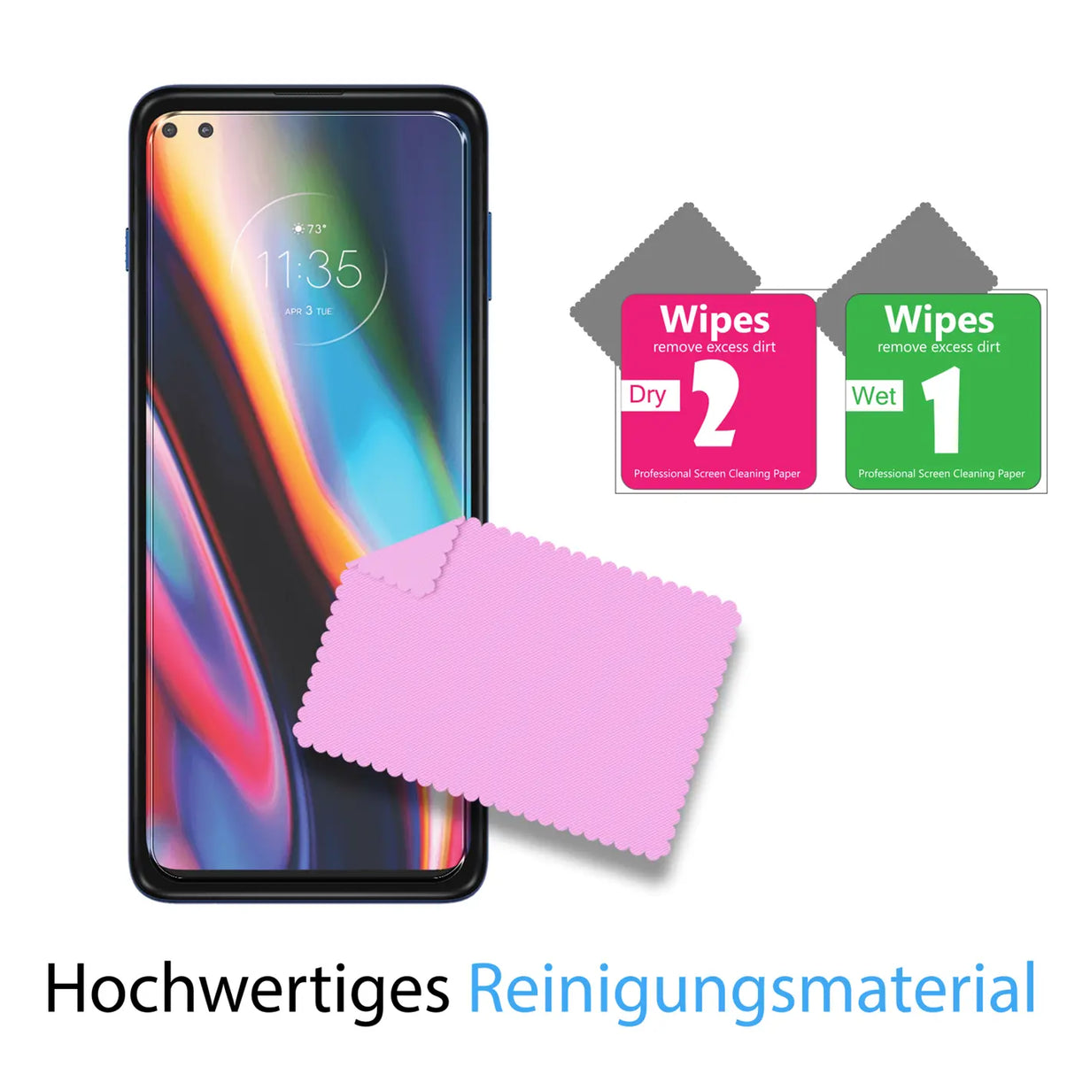 Kratzfeste und bruchsichere 9H Panzerfolie für Motorola Moto G 5G Plus