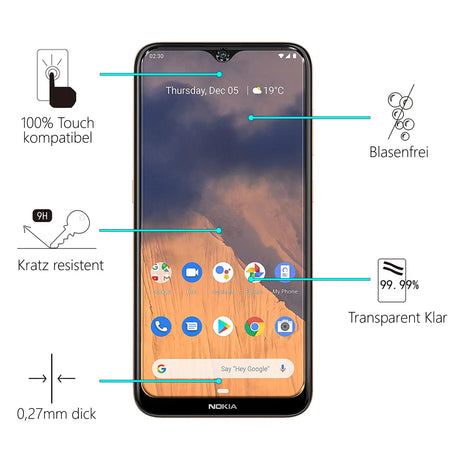 Kratzfeste und bruchsichere 9H Panzerfolie für Nokia 2.3